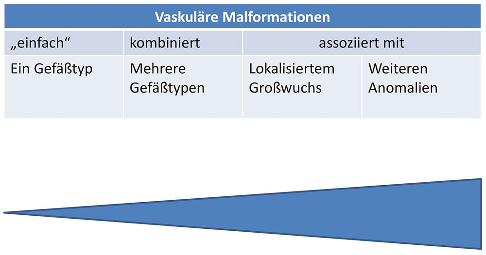 Grafik - Spektrum der Gefäßfehlbildungen